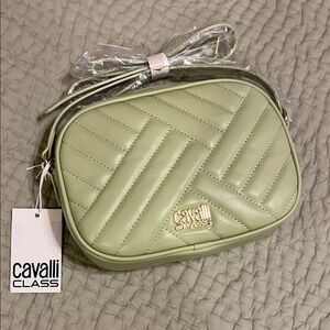 Cavalli Class Sage Quilted Crossbody Bag